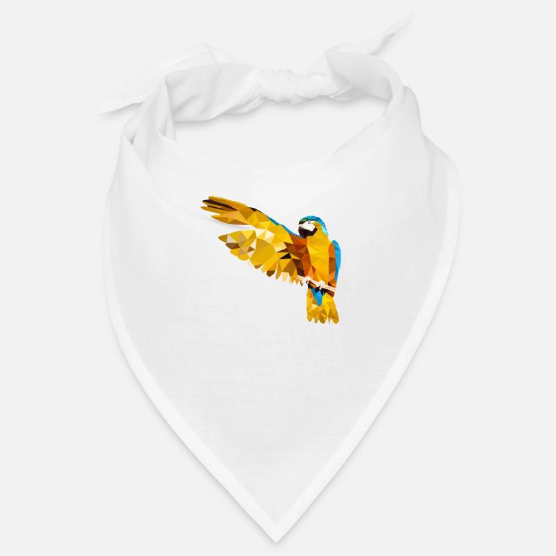 Oiseau polygone perroquet - Bandana - blanc