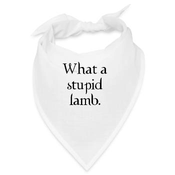 Was für ein dummes Lamm - Bandana - Weiß - Vorne