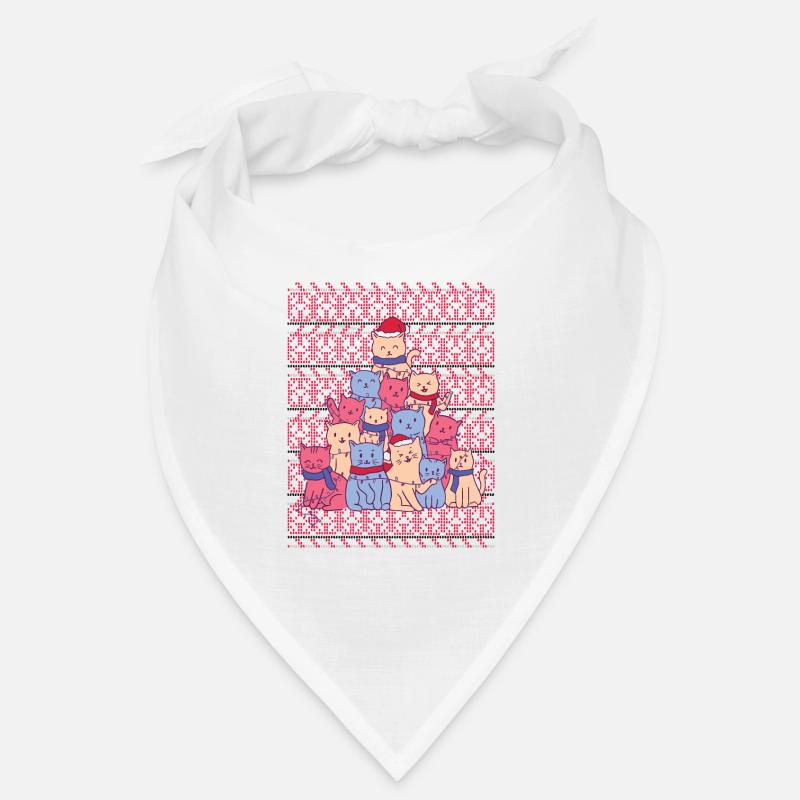 Pull de Noël laid sapin de chats Bandana
