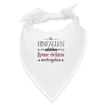 Krone richten 2 farbig - Bandana - Weiß - Vorne