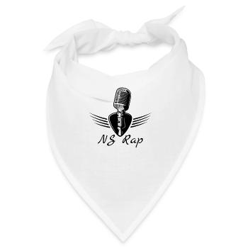 Mikrofon Mic Musik Musiker Rap Hip Hop - Bandana - Weiß - Vorne