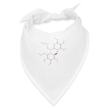Cellulose Molekül - Farbige Strukturformel - Bandana - Weiß - Vorne