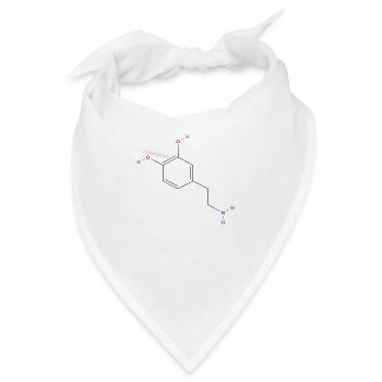 Dopaminmolekül - Farbige Strukturformel - Bandana - Weiß - Vorne