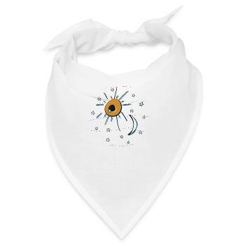 Sonne, Mond und Sterne - Bandana - Weiß - Vorne