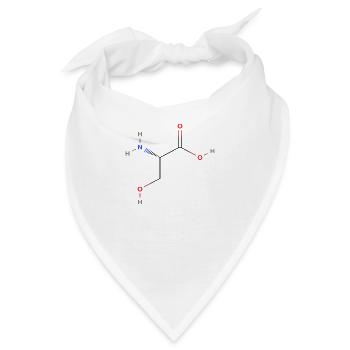 Serine Molecule - Farbige Strukturformel - Bandana - Weiß - Vorne