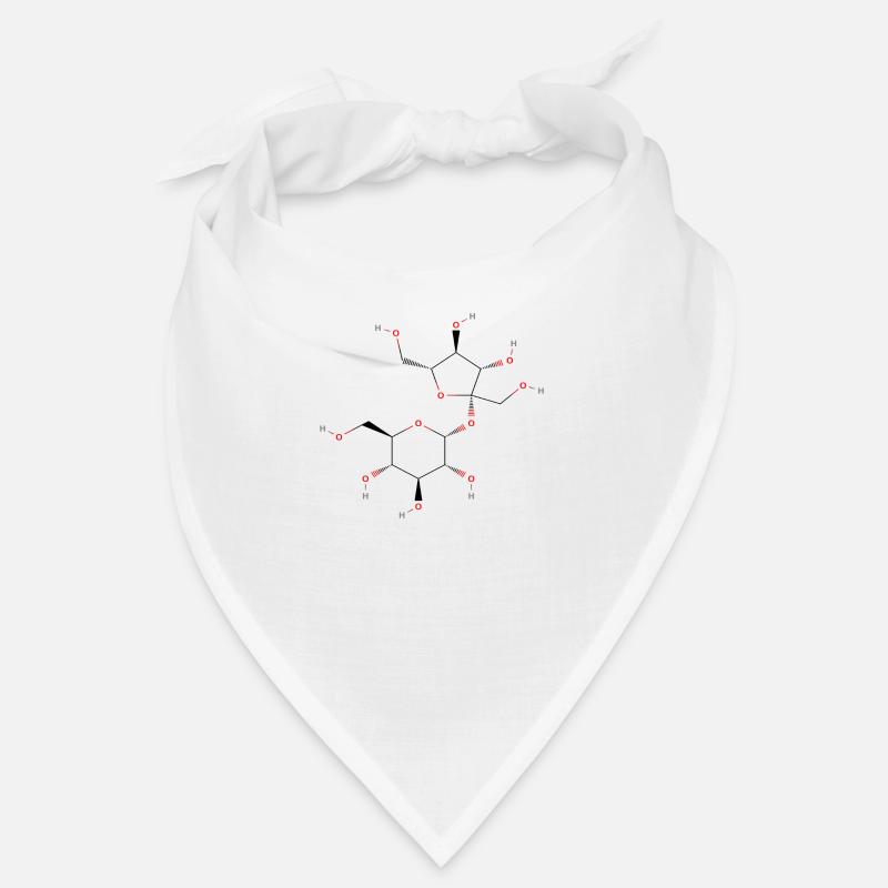 Molécule de sucre - Formule structurale colorée Bandana