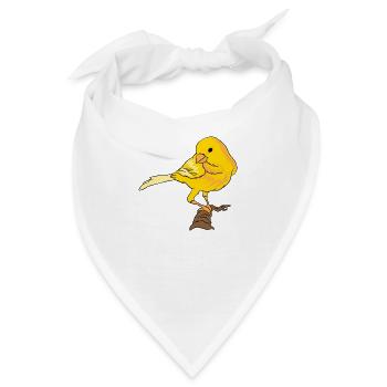 GELBER KANARIENVOGEL by The Manzanita´s - Bandana - Weiß - Vorne