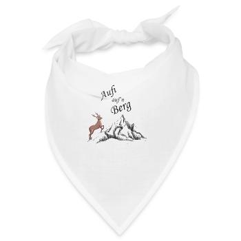 Berg aufi Wandern Tracht - Bandana - Weiß - Vorne