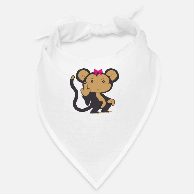Annoyed, sweet monkey with bow Bandana