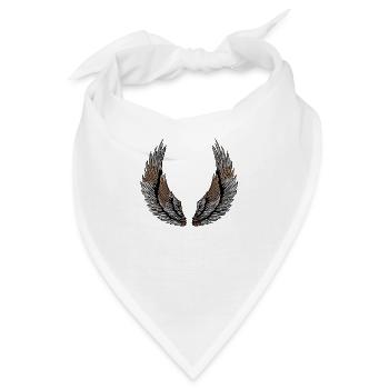 Flügel Flügel Gänge Form Zeichnung - Bandana - Weiß - Vorne
