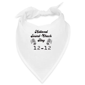 12 Dezember nationaler Sound Check Day - One-Two - Bandana - Weiß - Vorne
