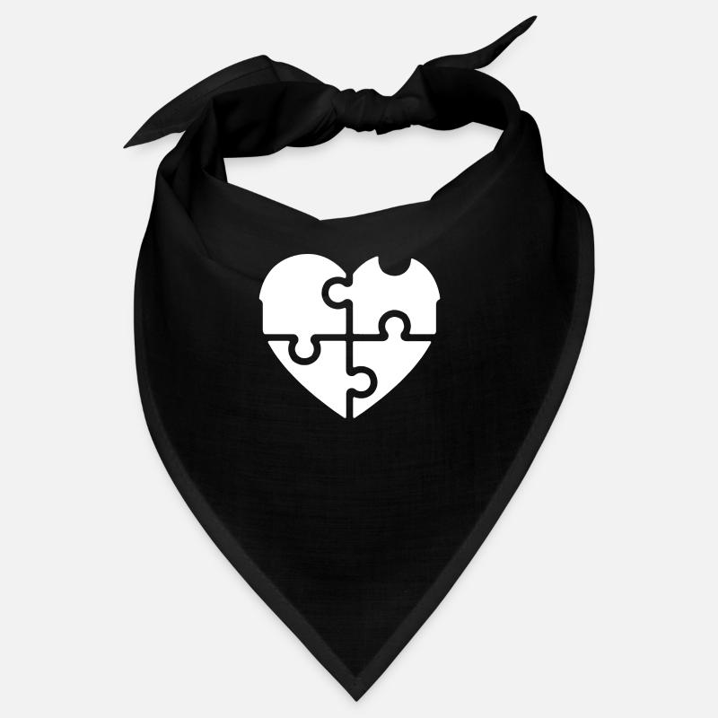 Puzzle der Liebe - Herz Bandana