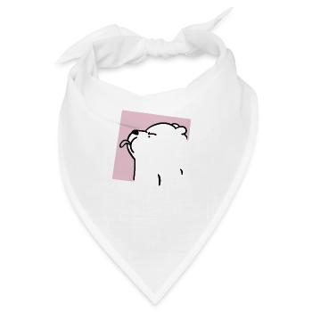 Frecher Bär - Bandana - Weiß - Vorne