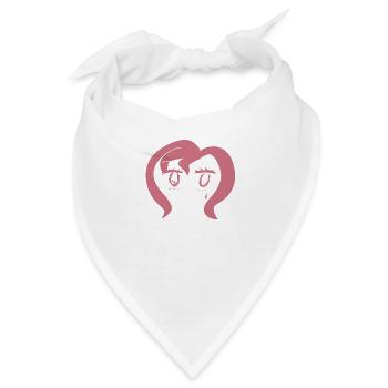 rosa haare - Bandana - Weiß - Vorne