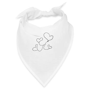 herzen herz - Bandana - Weiß - Vorne