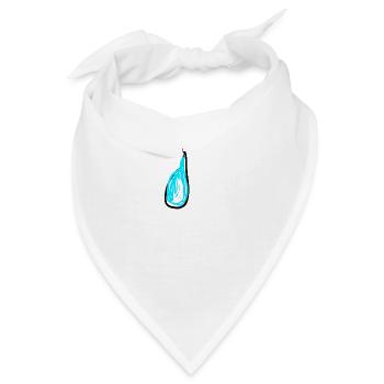 Träne traurig - Bandana - Weiß - Vorne