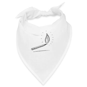 Streichholz Anzünden Feuer Symbol - Bandana - Weiß - Vorne