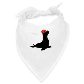seehund anglerhut - Bandana - Weiß - Vorne