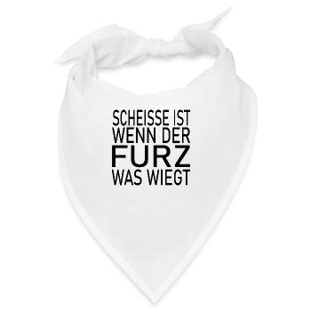 Fun Spaß Lustige - Bandana - Weiß - Vorne