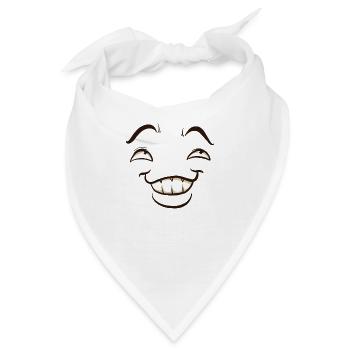 Funny face cartoon - Bandana - Weiß - Vorne