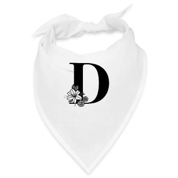 Buchstabe D - Bandana - Weiß - Vorne