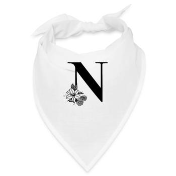 Buchstabe N - Bandana - Weiß - Vorne