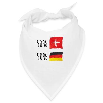 Halb schweizerisch / halb deutsch - Bandana - Weiß - Vorne