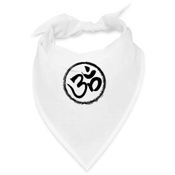 Tibetisches Om-Siegel - Bandana - Weiß - Vorne