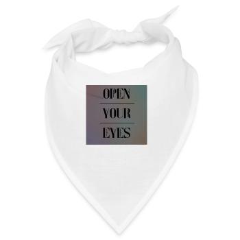 open your eyes - Bandana - Weiß - Vorne