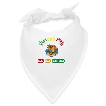 Musikalische Strandinsel zur Lagune - Bandana - Weiß - Vorne