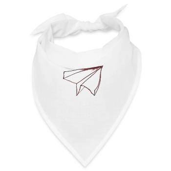 Papierflieger - cooler arty Style für Überflieger - Bandana - Weiß - Vorne