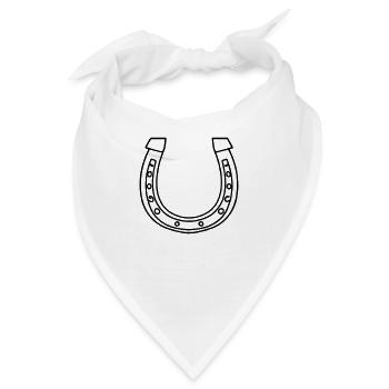 Hufeisen Pferde Glückssymbol Glück Vektor - Bandana - Weiß - Vorne