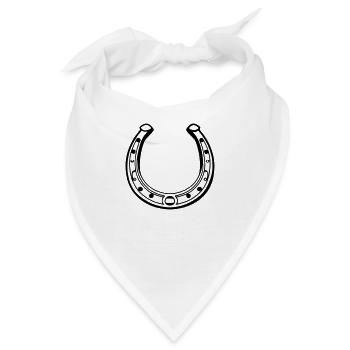 Hufeisen Pferde Glückssymbol Glück Vektor - Bandana - Weiß - Vorne