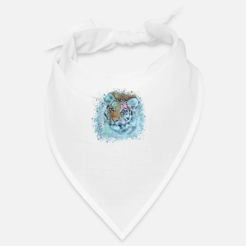 tigerbaby,tiger,blue,graffiti,painting Bandana