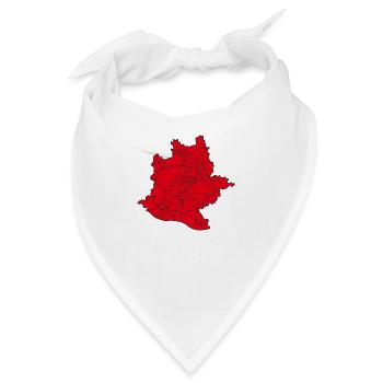 Stuttgart - Karte - Umriss - Baden Württemberg - Bandana - Weiß - Vorne