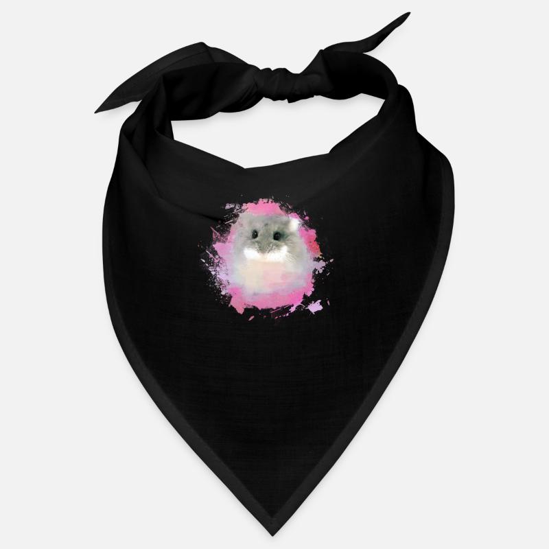 dwarf hamster,hamster,colorful,graffiti,painting,pink Bandana