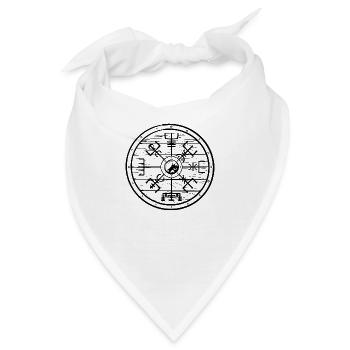 Wikinger Symbol Nordische Zeichen Schild Vegvisir - Bandana - Weiß - Vorne