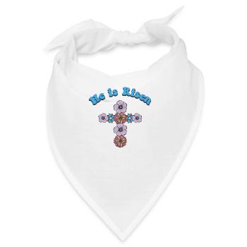 Frohe Ostern Osterhase Osterei Osterfeier Oster - Bandana - Weiß - Vorne