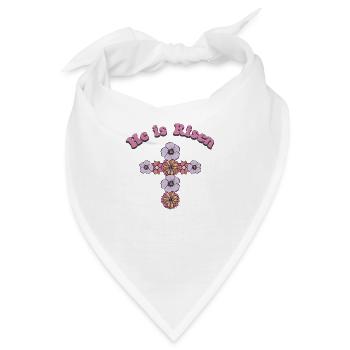 Frohe Ostern Osterhase Osterei Osterfeier Oster - Bandana - Weiß - Vorne