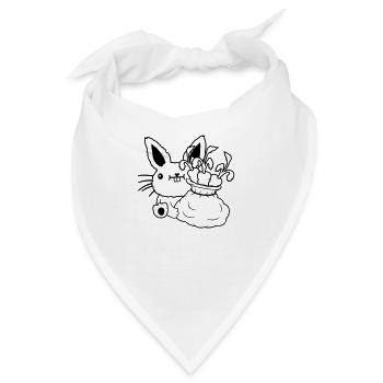 Möhren Gemüse Sack Osterhase - Bandana - Weiß - Vorne