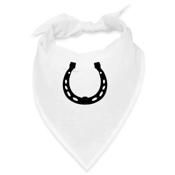 Hufeisen Pferde Glückssymbol Glück Vektor - Bandana - Weiß - Vorne