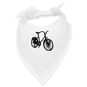 Fahrrad Gekritzel Fahrräder Radfahren Vektor 4 - Bandana - Weiß - Vorne