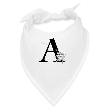 Buchstabe A - Bandana - Weiß - Vorne