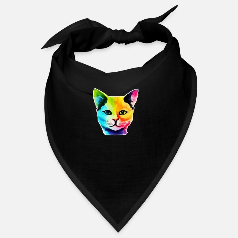 Rainbow Cat Face Bandana