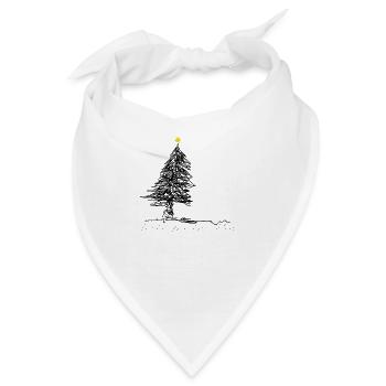 Frohe Weihnachten smart mit Baum & Stern - Bandana - Weiß - Vorne