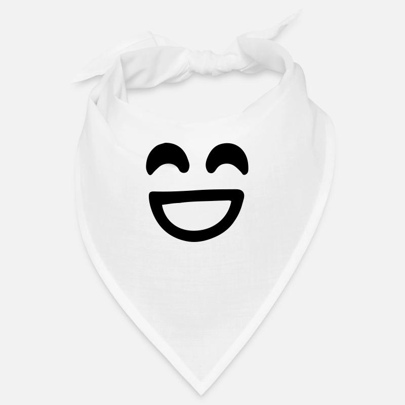 Smile Face Vector - Bandana - white