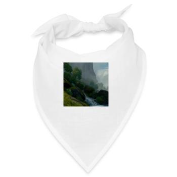 Schöne Landschaft im Nebel - Bandana - Weiß - Vorne