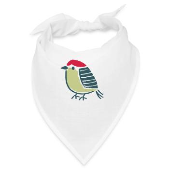 Vogel Amsel Drossel Fink Star - Bandana - Weiß - Vorne