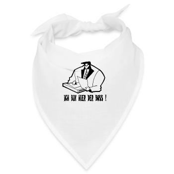 Ich bin hier der Boss! - Bandana - Weiß - Vorne