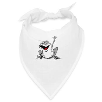 Frosch Froschkönig Froschprinz quak Laubfrosch - Bandana - Weiß - Vorne
